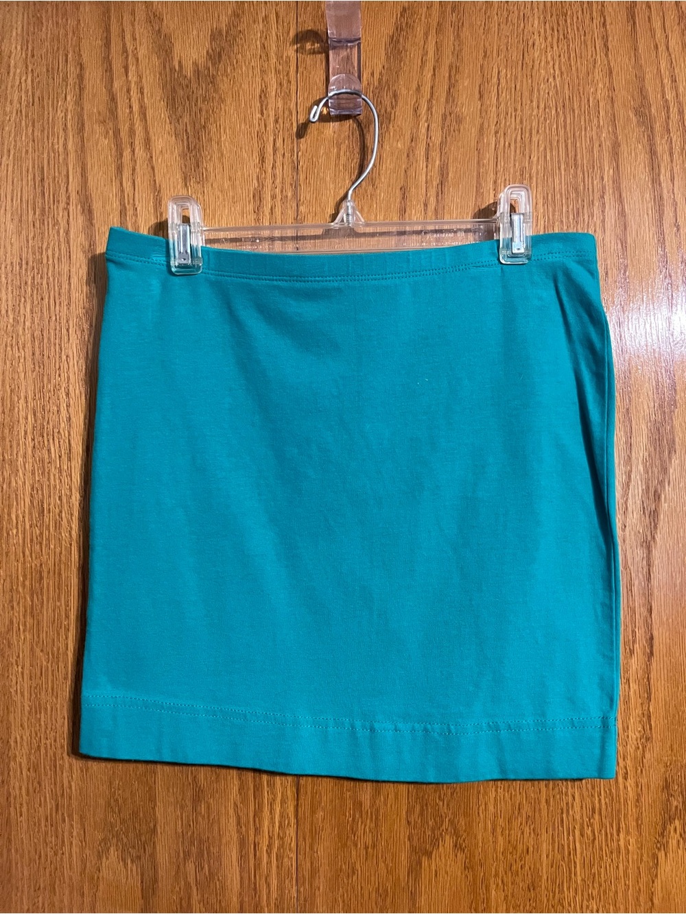 H&M Green Stretch Cotton Mini Skirt